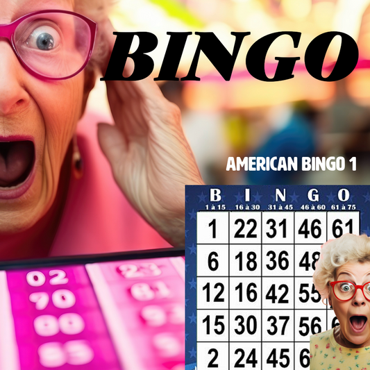 American Bingo 1 -Bingolaput-ruudukot myydään 500 pelin erissä