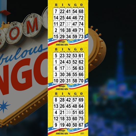 American Bingo 3 -Bingolaput-ruudukot myydään 500 pelin erissä