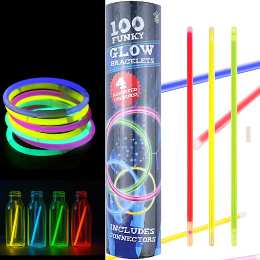 Glow sticks - Hehkurannekkeet, 100 kpl