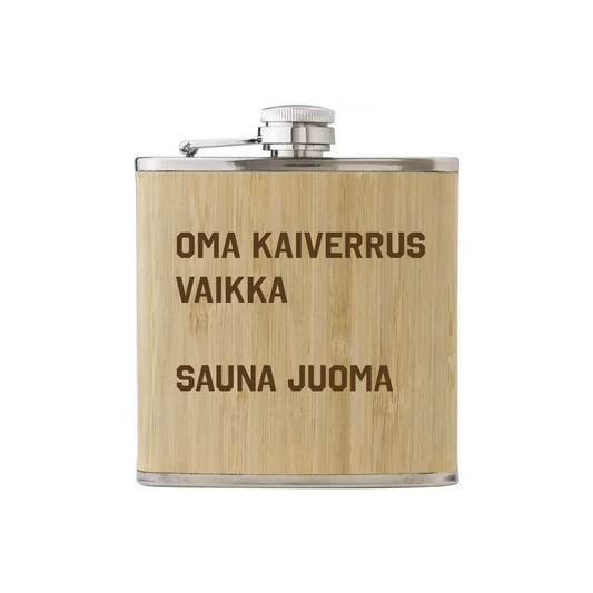Ruostumattomasta teräksestä ja bambusta valmistettu taskumatti Hayden