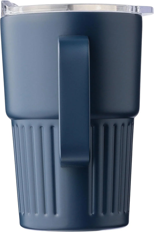 Kierrätetystä ruostumattomasta teräksestä valmistettu kaksiseinäinen matkamuki (450 ml) Calo