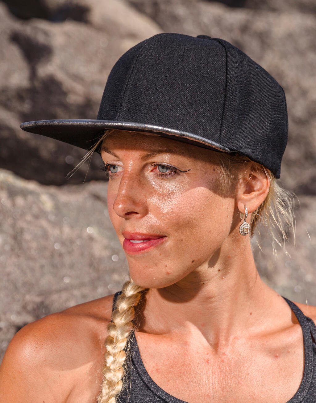 Bronx Glitter Flat Peak Snapback Cap