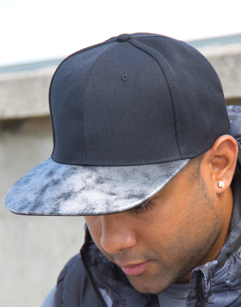 Bronx Glitter Flat Peak Snapback Cap