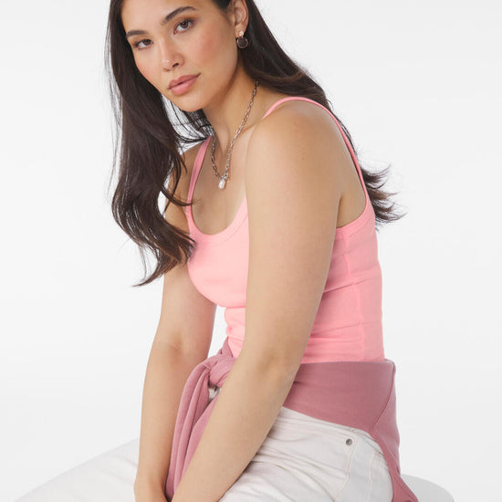 Women`s Micro Rib Spaghetti Strap Tank