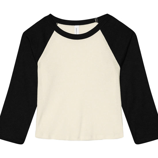 Women`s Micro Rib 3/4 Raglan Baby Tee