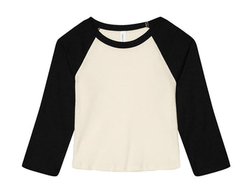 Women`s Micro Rib 3/4 Raglan Baby Tee