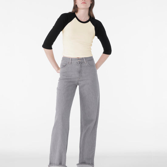 Women`s Micro Rib 3/4 Raglan Baby Tee
