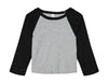Women`s Micro Rib 3/4 Raglan Baby Tee