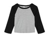 Women`s Micro Rib 3/4 Raglan Baby Tee
