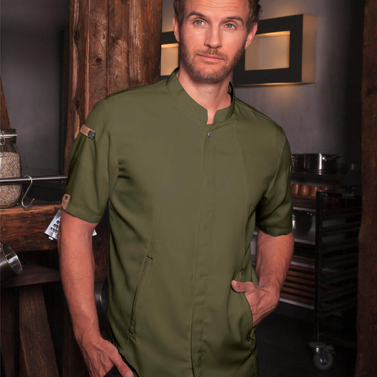 Short-Sleeve Chef Jacket Green-Generation