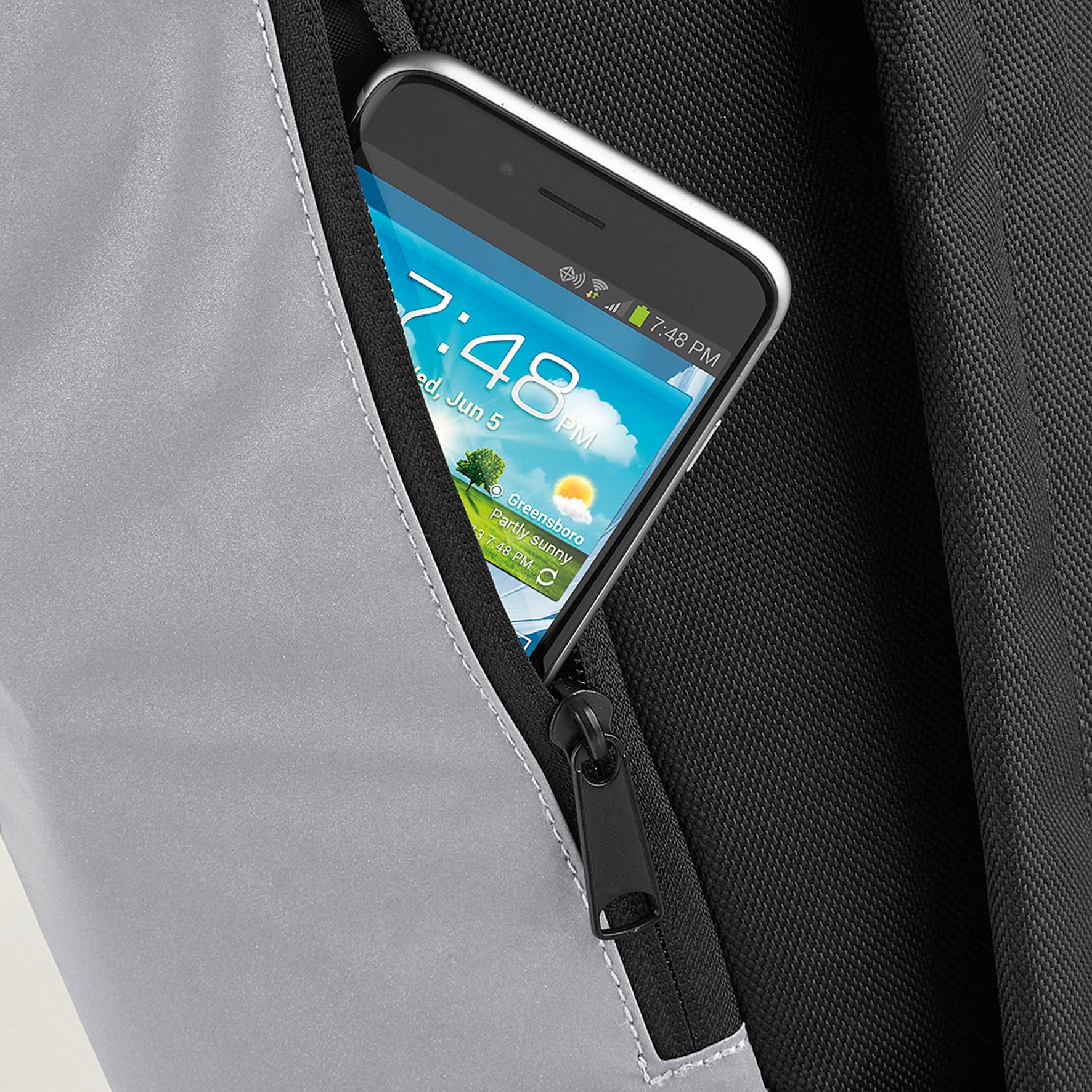 BagBase Reflective Roll-Top Backpack
