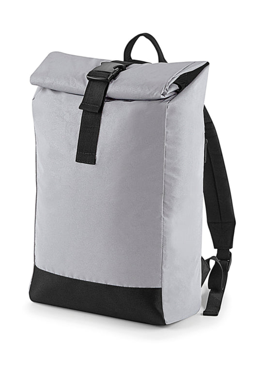 BagBase Reflective Roll-Top Backpack