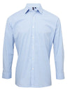 Premier Workwear Men´s Microcheck (Gingham) Long Sleeve Cotton Shirt  --PW220