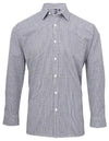 Premier Workwear Men´s Microcheck (Gingham) Long Sleeve Cotton Shirt  --PW220