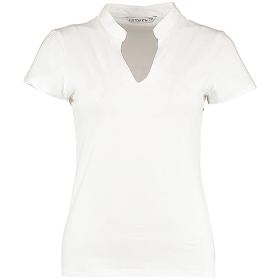 Kustom Kit Women`s Regular Fit Mandarin Collar Top