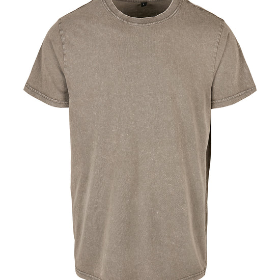 Acid Washed Round Neck Tee