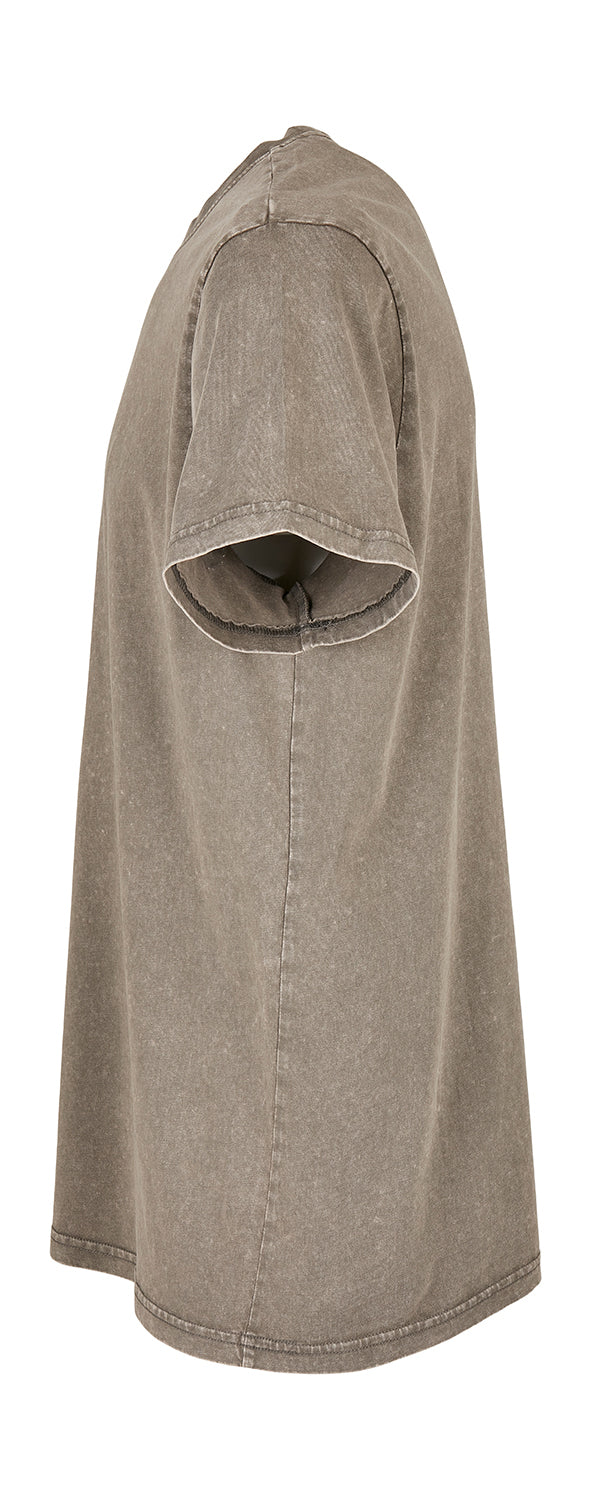 Acid Washed Round Neck Tee
