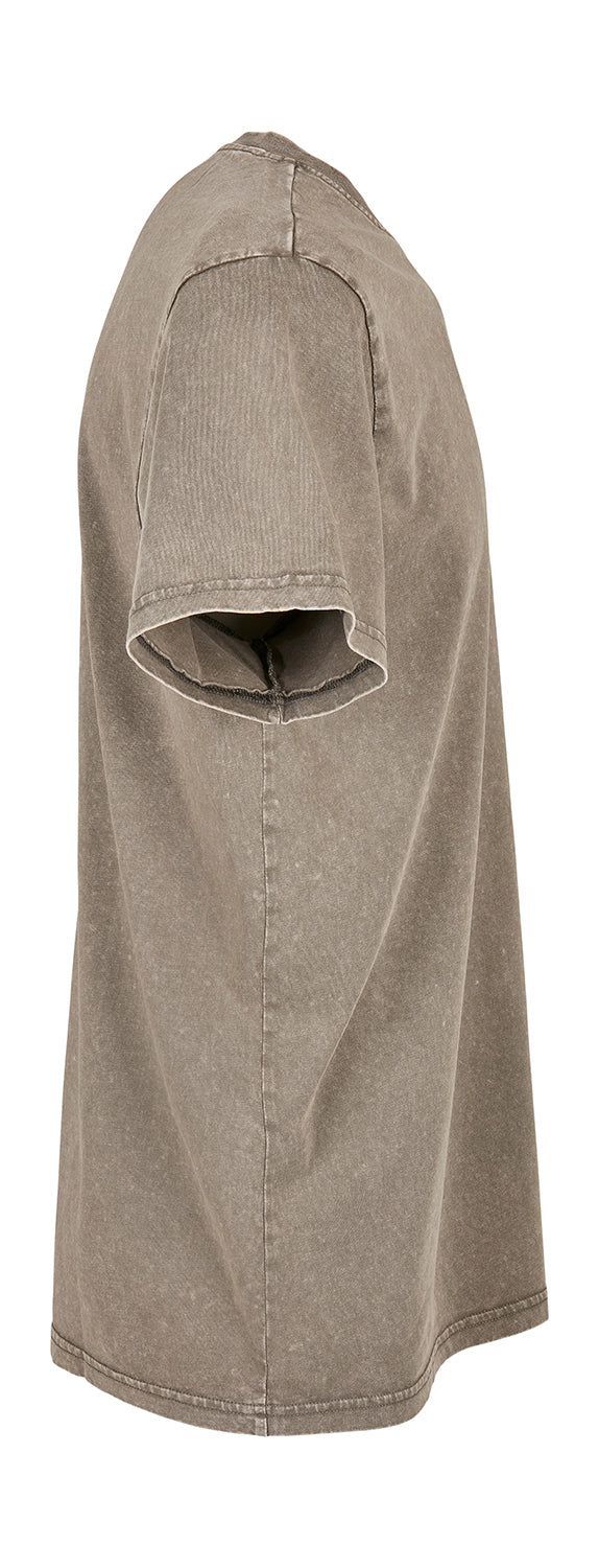 Acid Washed Round Neck Tee