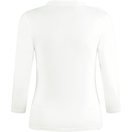 Kustom Kit Regular Fit Mandarin Collar Top 3/4 Sleeve