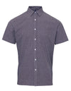 Premier Workwear Men´s Microcheck (Gingham) Short Sleeve Cotton Shirt  --PW221