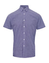 Premier Workwear Men´s Microcheck (Gingham) Short Sleeve Cotton Shirt  --PW221