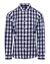 Premier Workwear Women´s Mulligan Check Cotton Long Sleeve Shirt  --PW350