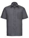 Russell Collection Men´s Short Sleeve Poly-Cotton Easy Care Poplin Shirt  -R-935M-0
