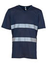 YOKO Hi-Vis Top Cool Super Light V-Neck T-Shirt HVJ910