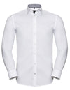 Russell Collection Men´s L/S Tailored Contrast Herringbone Shirt  -R-964M-0