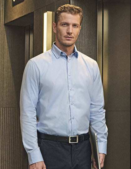Russell Collection Men´s L/S Tailored Contrast Herringbone Shirt  -R-964M-0
