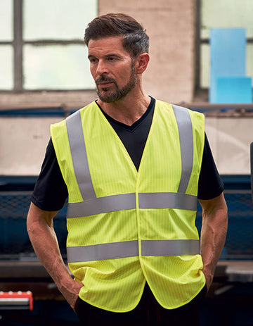 YOKO Hi-Vis Anti-Static Flame Retardant Waistcoat   HVW100ASFR
