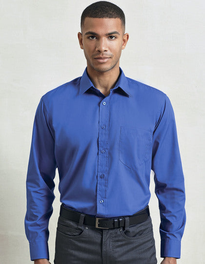 Premier Workwear Men´s Poplin Long Sleeve Shirt  --PW200