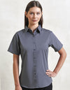 Premier Workwear Women´s Poplin Short Sleeve Blouse  --PW302