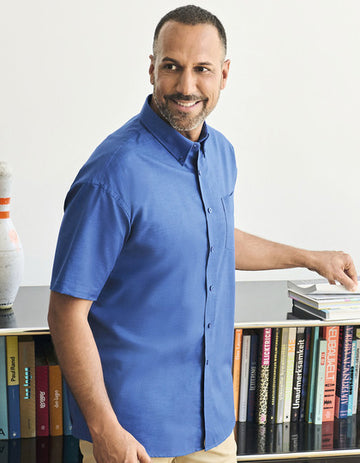 Russell Collection Men´s Short Sleeve Easy Care Oxford Shirt  -R-933M-0