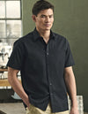 Russell Collection Men´s Short Sleeve Poly-Cotton Easy Care Poplin Shirt  -R-935M-0