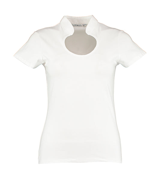 Kustom Kit Women`s Regular Fit Keyhole Neck Top