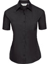 Russell Collection Ladies´ Short Sleeve Poly-Cotton Easy Care Poplin Shirt -R-946F-0