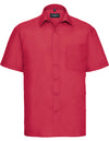 Russell Collection Men´s Short Sleeve Poly-Cotton Easy Care Poplin Shirt  -R-935M-0