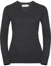 Russell Collection Ladies´ V-Neck Knitted Pullover - R-710F-0