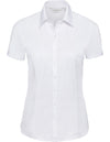 Russell Collection Ladies´ Short Sleeve Herringbone Shirt  -R-963F-0