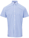 Premier Workwear Men´s Microcheck (Gingham) Short Sleeve Cotton Shirt  --PW221