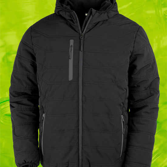 Black Compass Padded Winter Jacket