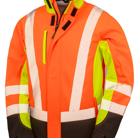 Recycled 3-Layer Printable 3-Tone Safety Softshell