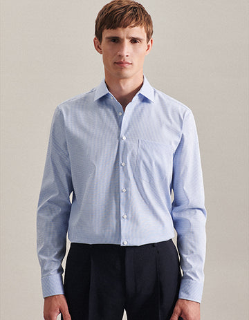 Seidensticker Men´s Shirt Regular Fit Check/Stripes Long Sleeve