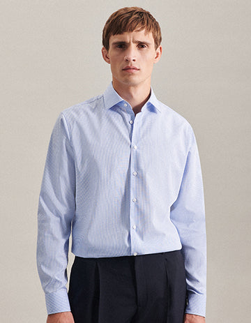 Seidensticker Men´s Shirt Slim Fit Check/Stripes Long Sleeve