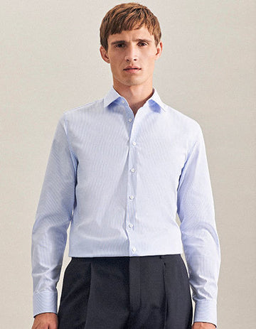 Seidensticker Men´s Shirt 2 Shaped Check/Stripes Long Sleeve