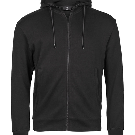 Tee Jays Ribbed Interlock Hooded Full Zip