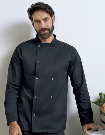 Premier Workwear Chef´s Long Sleeve Stud Jacket  --PW665