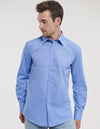 Russell Collection Men´s L/S Poly-Cotton Easy Care Tailored Poplin Shirt  -R-924M-0