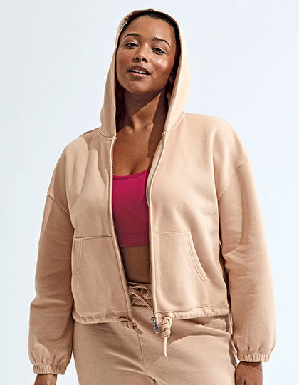 TriDri® Naisten Oversized Cropped Zip -huppari  TR601